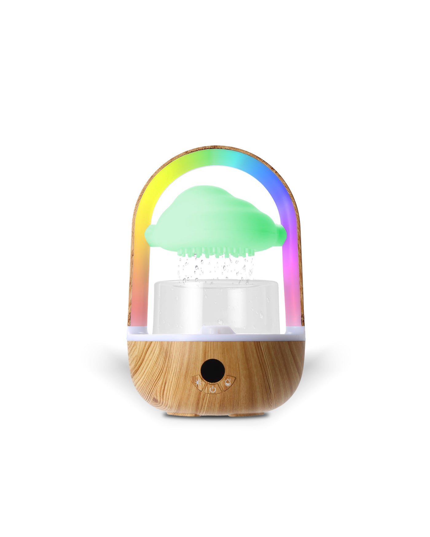 Aromatherapy Essential Oil Diffuser Rainbow Rain Cloud Humidifier Water Drip Mushroom Diffuser with Running Lights Rain Sounds for Sleeping-Aromatherapy Fountain&Night Light (Cloud)